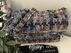 Sac à bandoulière / épaule en tweed Kensington Rainbow Stitch de Kurt Geiger, neuf avec étiquettes