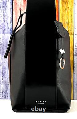 Sac à bandoulière ou à saisir en cuir noir souple Radley Lewis Lane, grand modèle, neuf, prix de vente conseillé 249€.