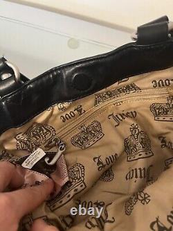 Sac à bandoulière vintage Juicy Couture, grand sac fourre-tout hobo, velours gris, rare
