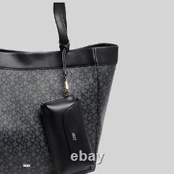Sac fourre-tout / sac à main noir et gris DKNY. Sacs de designer par BagaholiX (A418)