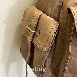 Sac hobo en cuir marron de grande taille avec bandoulière de messager et housse de protection de la marque CYNTHIA ROWLEY, neuf avec étiquette.