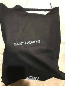 Saint Laurent Ysl New East West Grand Centre Commercial Cuir Tote Bleu Marine Bnwot 890 $