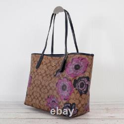 T.n.-o. Coach 5697 City Tote In Signature Canvas With Kaffe Fassett Print