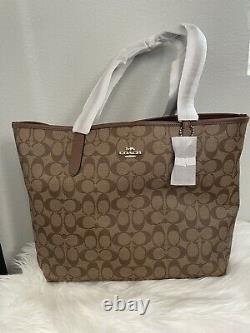 T.n.-o. Coach City Tote In Signature Canvas 350 $ #5696 Nouvelle Version