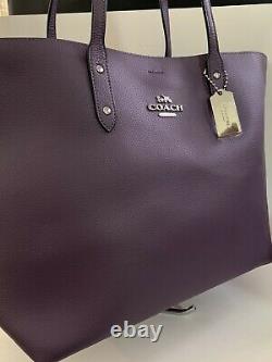 T.n.-o. Coach Town Tote Purse In Dusty Lavender Withsilver Hardware! 72673 398 $