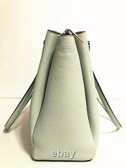 T.n.-o. Kate Spade Monet Large Pebbled Leather Triple Compartiment Tote Crystal Blue