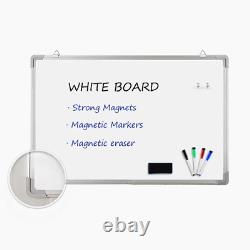 Tableau blanc magnétique grand et petit effaçable à sec pour bureau école maison