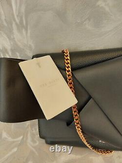 Ted Baker Aster Leather Giant Knot Bow Soiring Clutch Bag Brand New Black