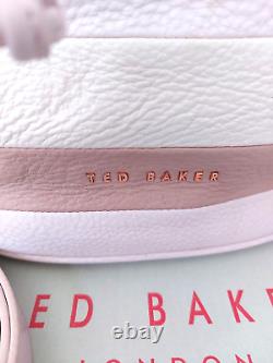 Ted Baker Grand Cuir Kassy Stripe Soft Bucket Sac À Épaule Nouveau Dusky Rose