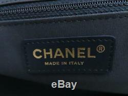 Tn-o Chanel 19p Marine Diamant Point Cuir Grand Sac Fourre-tout Commercial $ 4,400