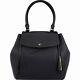 Tory Burch Femme Half-moon Large Black Leather Women’s Handbag Nouveau
