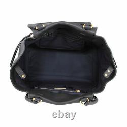 Tory Burch Femme Half-moon Large Black Leather Women’s Handbag Nouveau