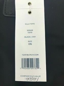 Tory Burch Nouveau Ella Noir Packable Grand Logo En Cuir De Nylon Sac Fourre-tout 195 $
