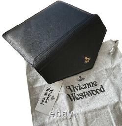 Vivienne Westwood Papiers En Cuir Noir Dossier / Comprimé Ou Ipad Case Bnwt Rare